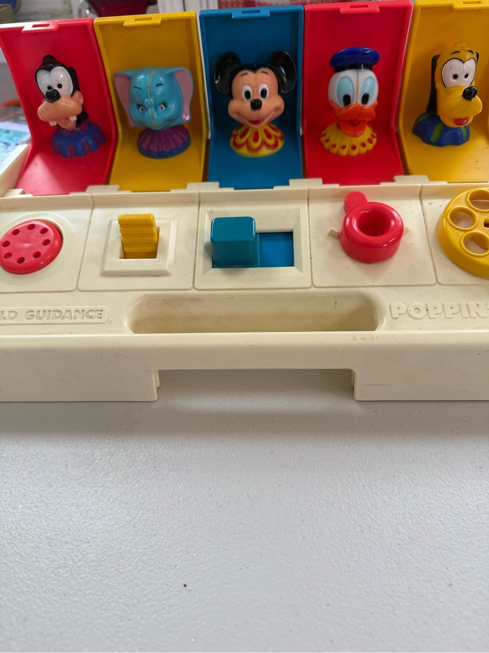 Vintage 1980 Playskool Disney Poppin’ Pals Toy Mickey Pluto Donald Goofy Dumbo C